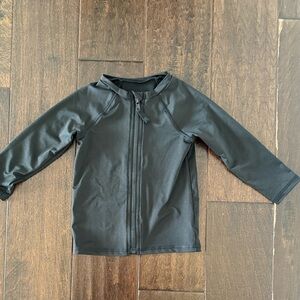 Cat & Jack Gender Neutral Black Zip Swim Rashguard